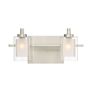 Quoizel Kolt 2 Light Bathroom Vanity Light in Brushed Nickel