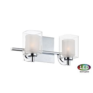 Quoizel Kolt 2 Light Bathroom Vanity Light in Polished Chrome