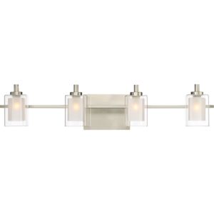 Quoizel Kolt 4 Light Bathroom Vanity Light in Brushed Nickel