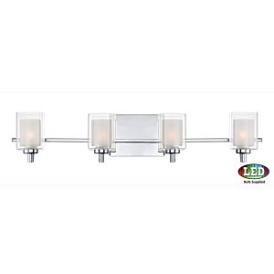 Quoizel Kolt 4 Light Bathroom Vanity Light in Polished Chrome