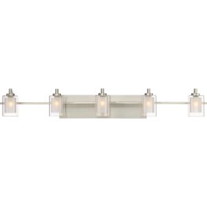 Quoizel Kolt 5 Light Bathroom Vanity Light in Brushed Nickel