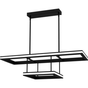 Quoizel LED Linear Chandelier Aydin in Matte Black