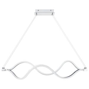 Bleecker LED Linear Chandelier in Polished Chrome
