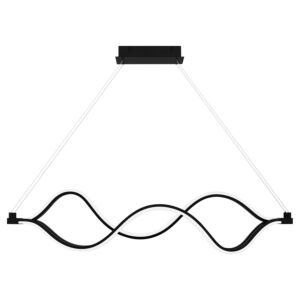 Quoizel LED Linear Chandelier Bleecker in Matte Black