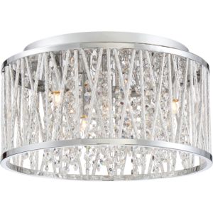 Quoizel Platinum Crystal Cove 4 Light Flush Mount in Polished Chrome