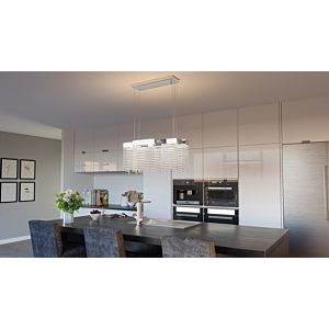 Quoizel Crystal Falls 34 Inch Kitchen Island Light in Polished Nickel