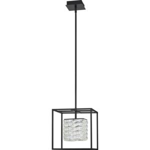 Quoizel Dazzle 12 Inch Pendant Light in Matte Black