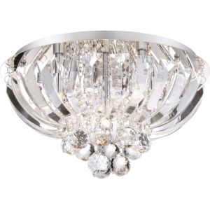Quoizel Platinum Glisten 16 Inch 5 Light Flush Mount in Polished Chrome