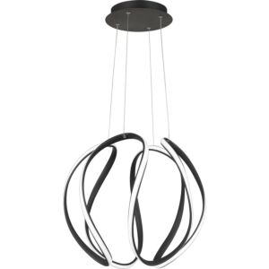 Quoizel LED Pendant Waving in Earth Black