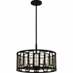 Quoizel Four Light Pendant Quoizel Pendant in Matte Black