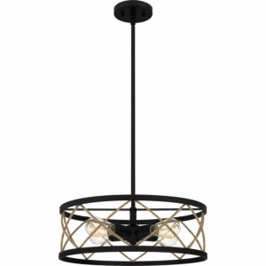 Quoizel Four Light Pendant Quoizel Pendant in Matte Black