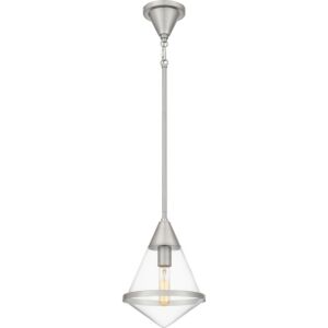 Quoizel One Light Mini Pendant Quoizel Piccolo Pendant in Brushed Nickel