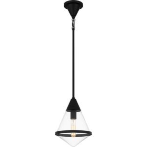 Quoizel One Light Mini Pendant Quoizel Piccolo Pendant in Matte Black