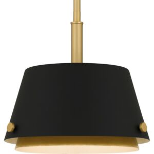 Quoizel Piccolo 1-Light Pendant in Matte Black