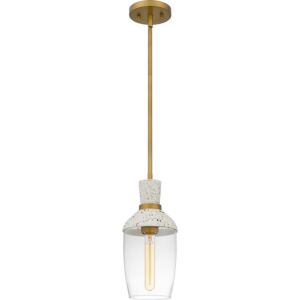 Quoizel One Light Mini Pendant Quoizel Piccolo Pendant in Aged Brass