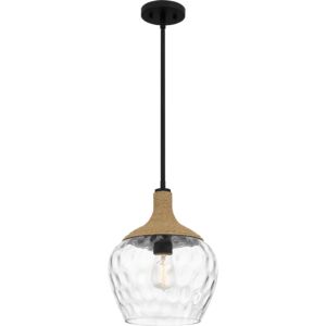 Quoizel One Light Mini Pendant Quoizel Piccolo Pendant in Matte Black