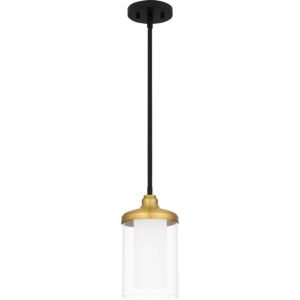 Quoizel One Light Mini Pendant Rowland in Matte Black