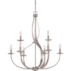 Quoizel Serenity 9 Light 34 Inch Transitional Chandelier in Italian Fresco