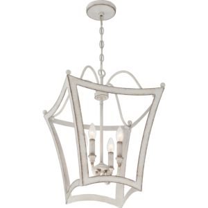 Quoizel Summerford 4 Light 16 Inch Pendant Light in Antique White