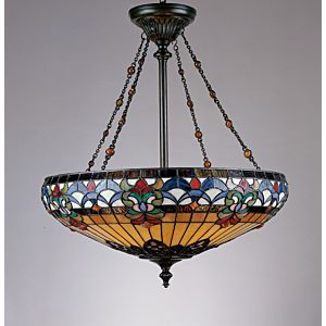 Quoizel Belle Fleur 23 Inch Pendant Light in Vintage Bronze