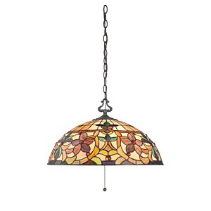 Quoizel Kami 3 Light 20 Inch Pendant Light in Vintage Bronze