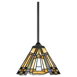 Quoizel Inglenook 8 Inch Pendant Light in Valiant Bronze