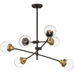Quoizel Trance 6 Light 11 Inch Transitional Chandelier in Western Bronze