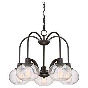 Quoizel Trilogy 5 Light 19 Inch Transitional Chandelier in Old Bronze