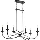Calligraphy 6-Light Island Chandelier in Old Black Finish
