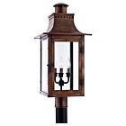 Chalmers 3-Light Outdoor Post Lantern in Aged Copper