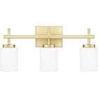 Wilburn 3-Light LED Bathroom Vanity Light in Satin Brass
