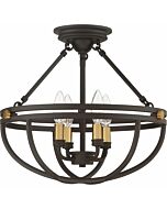 Four Light Semi-Flush Mount by Quoizel