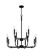 Quoizel 12 Light Chandelier Abner in Matte Black