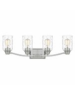 Quoizel Four Light Bath Acacia in Brushed Nickel