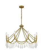 Quoizel Eight Light Chandelier Airedale in Aged Brass