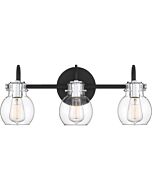 Quoizel Andrews 3 Light Bathroom Vanity Light in Earth Black