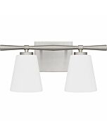 Brindley 2-Light Bathroom Vanity Light in Brushed Nickel