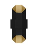 Chasm 0-Light Outdoor Lantern in Matte Black Gold