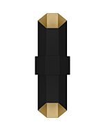 Chasm 0-Light Outdoor Lantern in Matte Black Gold