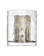 Quoizel Fortress 2 Light 10 Inch Wall Sconce in Mottled Silver