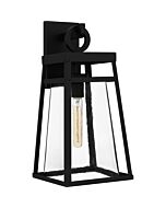 Godfrey 1-Light Outdoor Lantern in Matte Black