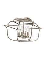 Quoizel Gallery 4 Light 14 Inch Ceiling Light in Century Silver Leaf