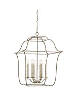 Quoizel Gallery 6 Light 30 Inch Transitional Chandelier in Century Silver Leaf