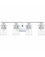 Quoizel Grant 4 Light 10 Inch Bathroom Vanity Light in Polished Chrome