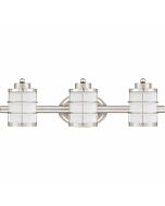 Hazlett 3-Light Bathroom Vanity Light in Brushed Nickel