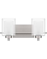 Kolt 2-Light Bathroom Vanity Light in Brushed Nickel