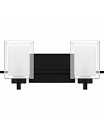 Kolt 2-Light Bathroom Vanity Light in Matte Black