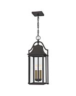 Quoizel Three Light Outdoor Hanging Lantern Manning in Western Bronze