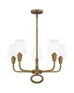 Mallory 5-Light Chandelier in Weathered Brass