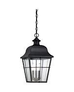 Quoizel Millhouse 3 Light 19 Inch Outdoor Hanging Lantern in Mystic Black